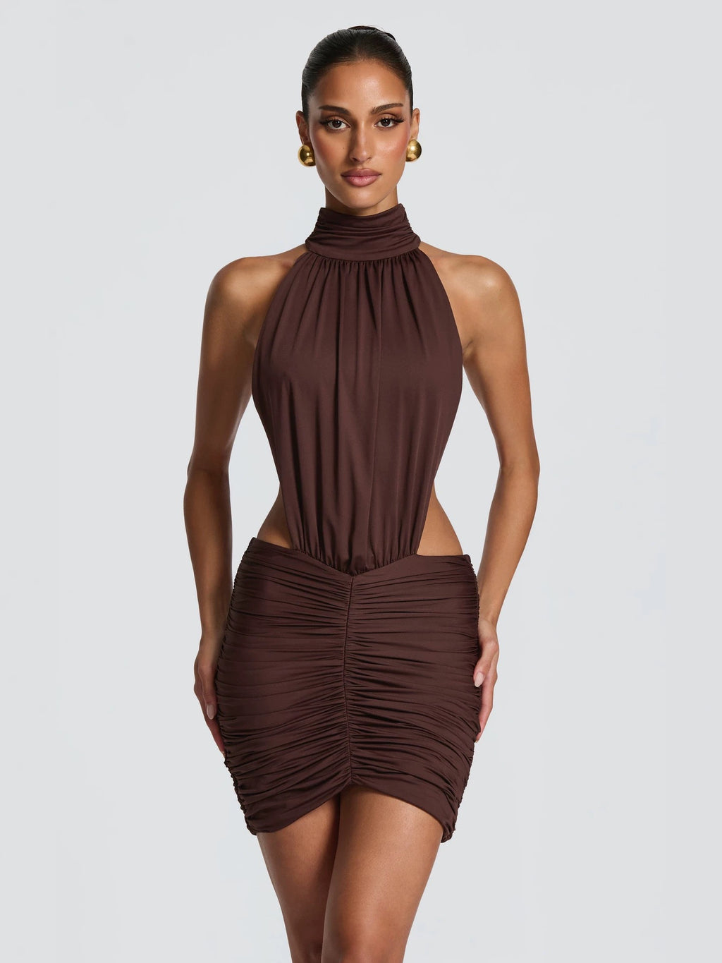 Robe ALICE – Mini-Robe Dos Nu à Col Montant