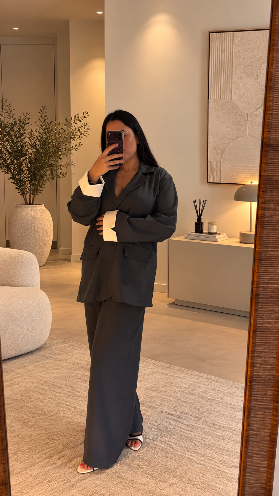 Ensemble tailleur chic oversize  – Blazer & pantalon fluide