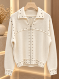 AMAYA – Gilet en maille à détails argentés