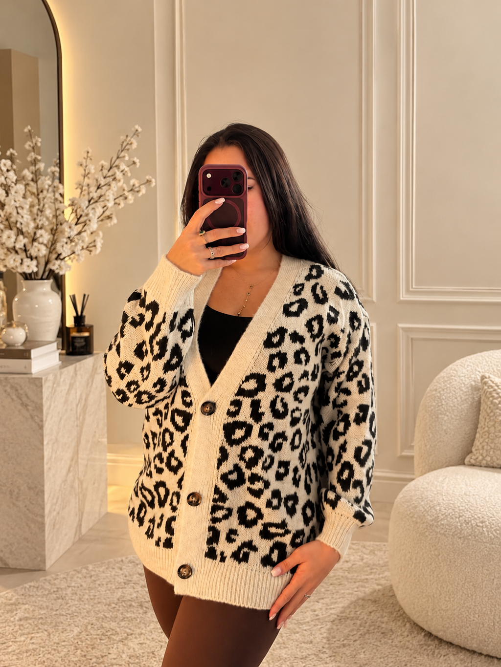 Cardigan SAFARI – Maille Léopard