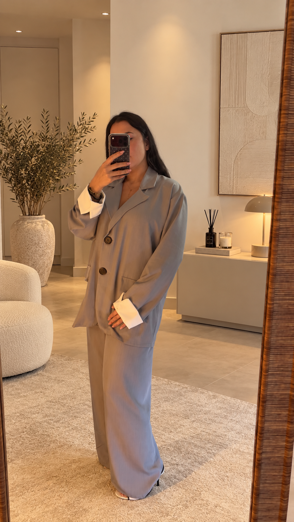 Ensemble tailleur chic oversize  – Blazer & pantalon fluide