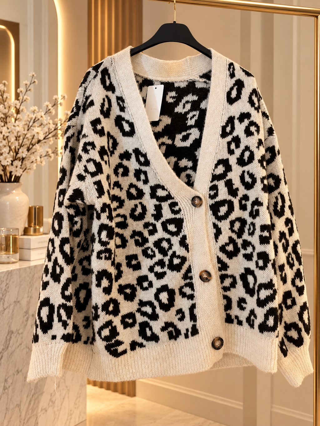 Cardigan SAFARI – Maille Léopard
