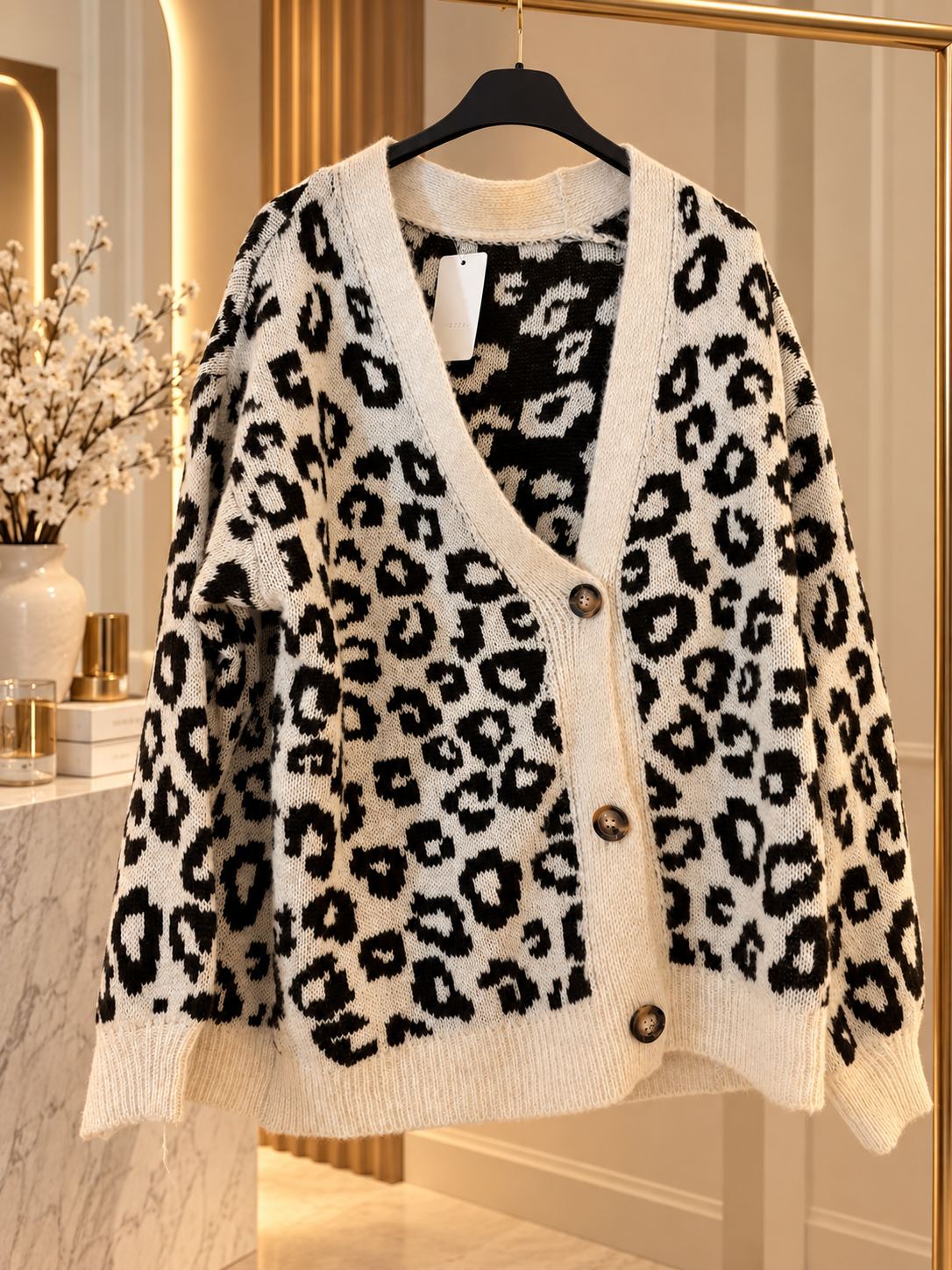 Cardigan SAFARI – Maille Léopard