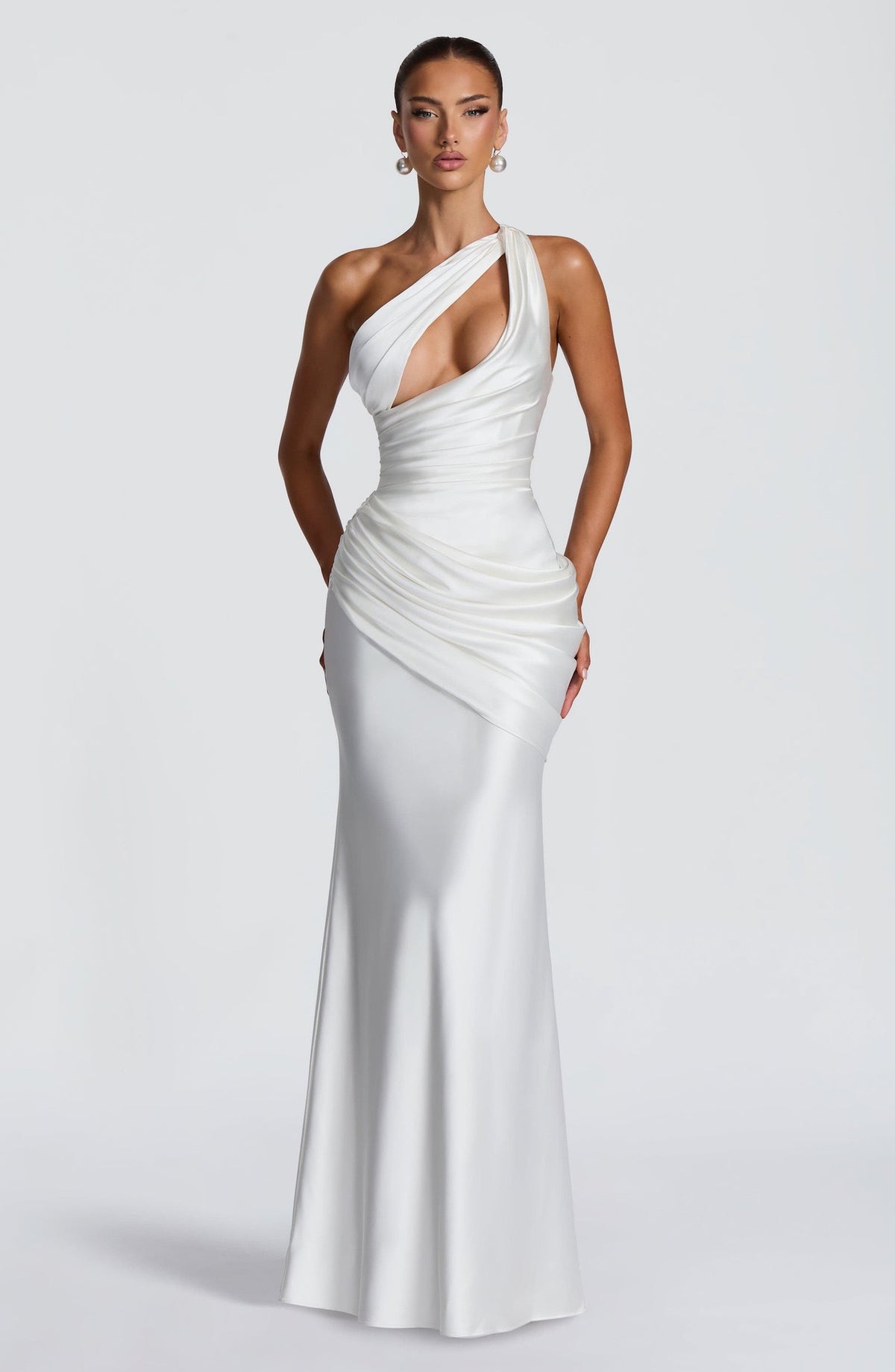Robe Longue VIOLETTA – Robe Drapée Asymétrique