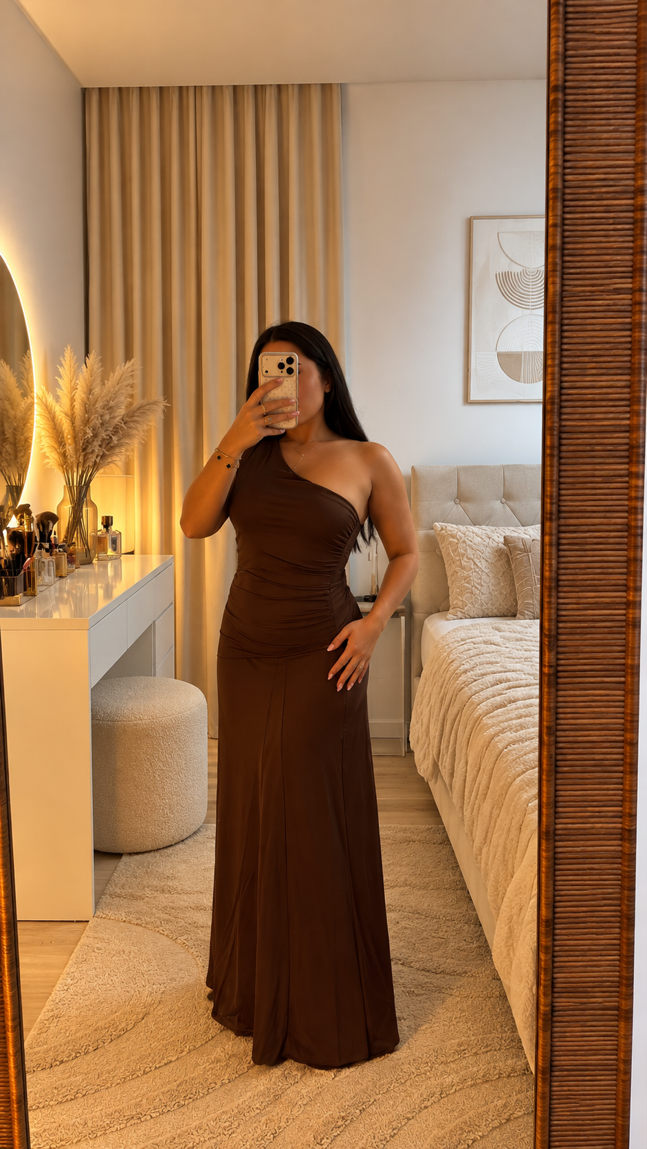 Robe Longue CARO – Robe Asymétrique Drapée