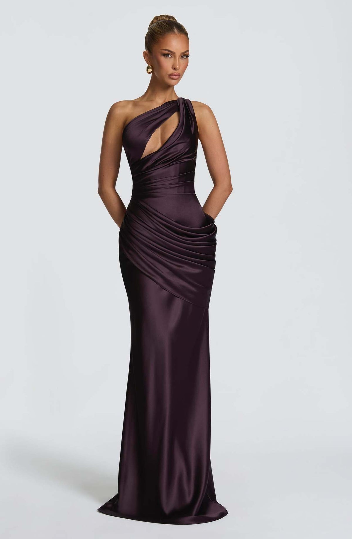 Robe Longue VIOLETTA – Robe Drapée Asymétrique